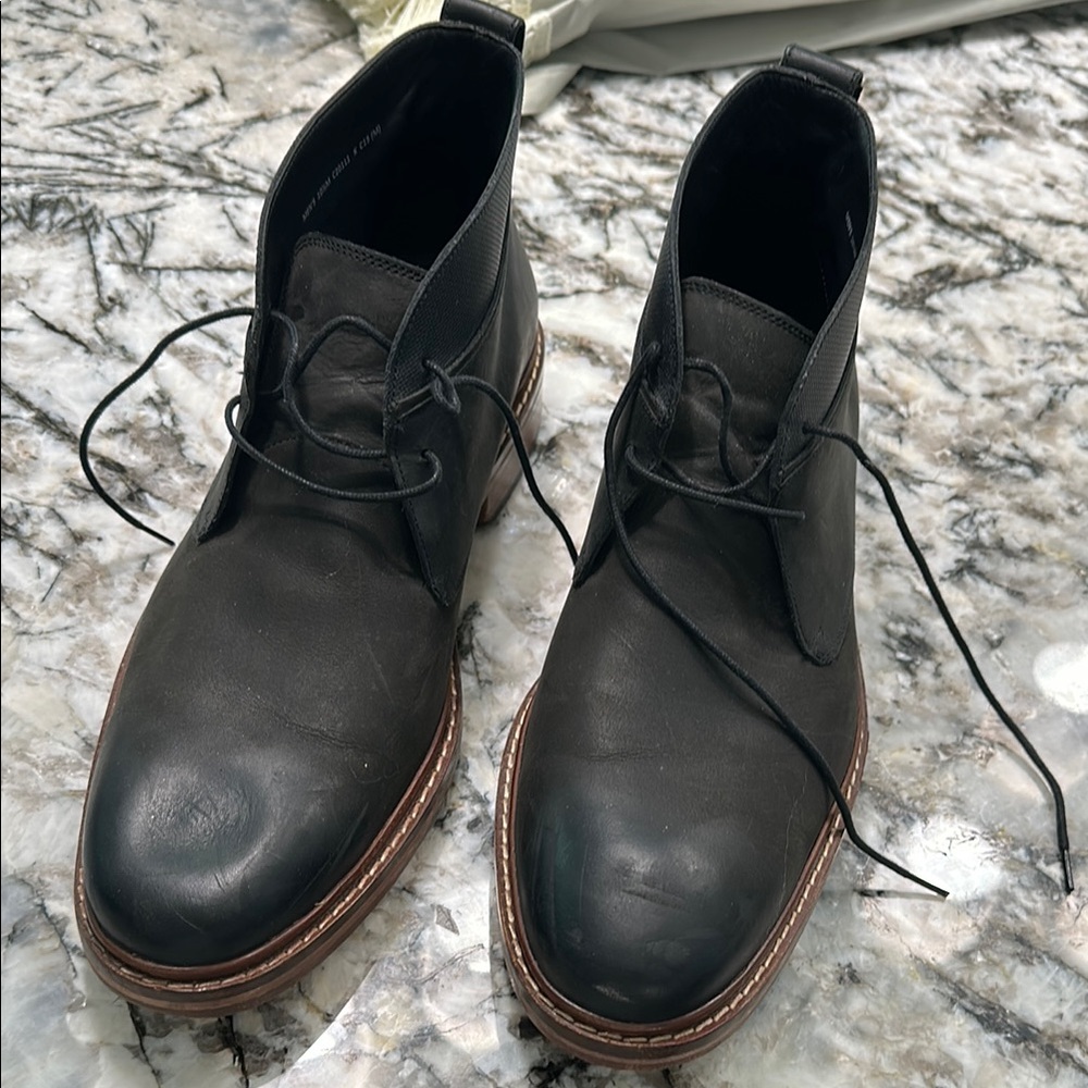 Black Leather Men's Shoes